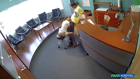 Sexy brunette masturbating with her pussy