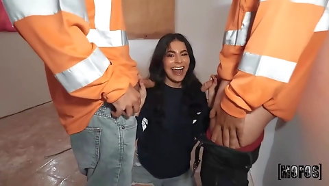 Hot slobbe and ready for the first time