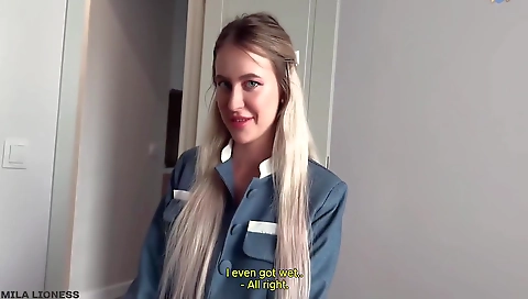 Hot milf with huge tits and a dildo