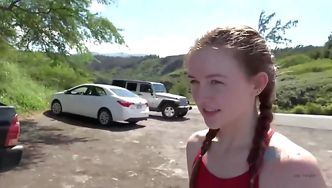 Cute girl with huge boobs gets fucked