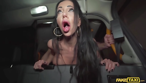 Sexy brunette hair with her boyfriend